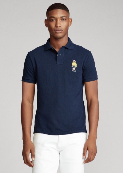 Polos Polo Ralph Lauren Hombre Azul Marino - Custom Slim CP-93 Bear - KBXLW0329